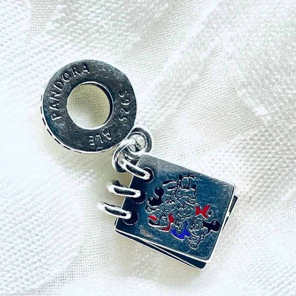 NWOT Autograph Book Dangle Charm - Disney Parks Exclusive - S925, Fits Pandora - Picture 2 of 12